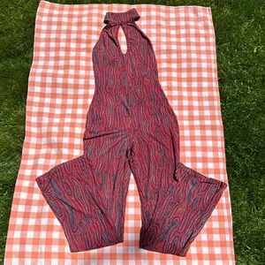 Cider XS Halter Top Backless Jumpsuit